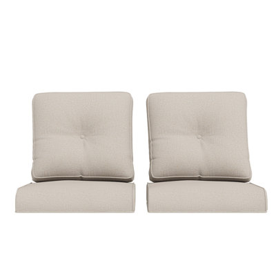 Outdoor Deep Seating Cushion With Olefin Fabric（Set of 2）