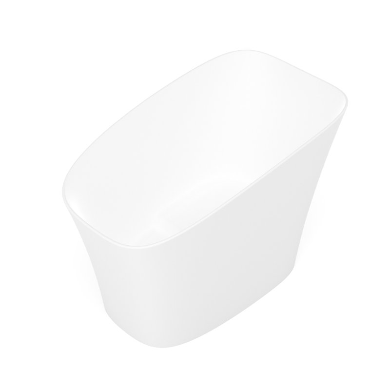 Solid Surface Freestanding Bathtub, 50.13*29.32*33.44 Inch, Matte Finish, White, Ergonomic Design, For Bathroom Decor High - Quality
