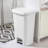 Sterilite 11.9 Gal Rectangle Step On Trash Kitchen Wastebasket, White (8 Pack)