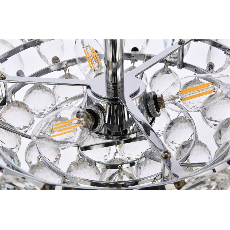 Abel 3 - Light Unique/Statement Pendant, 69" H x 16" W x 16" D, Chrome