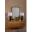 Zoe Rectangle Brass Mirror