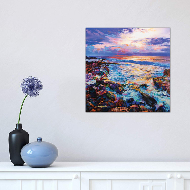 Contemplation par Leon Devenice - reproduction, Toile tendue, H 12 po x l 12 po x P 0,75 po