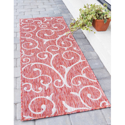 Tapis rouge rouille intérieur / extérieur Coutu