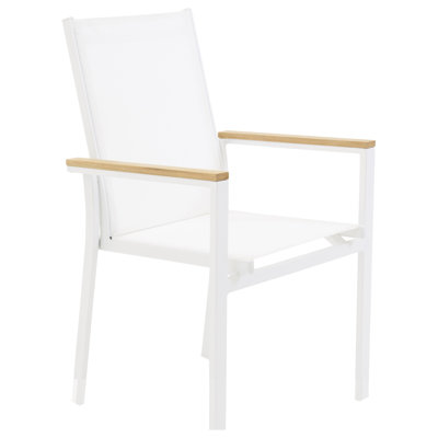 Deandre Stackable Outdoor Patio Dining Armchair with Cushion