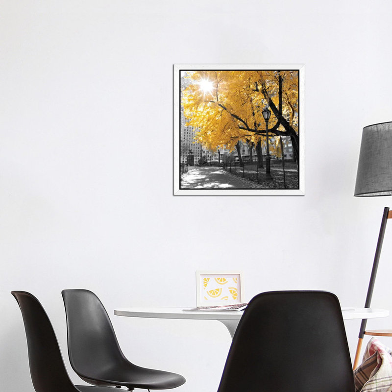 Park Pretty by Amanda J. Brooks - Print on Canvas, 66.04 cm H x 66.04 cm W, White Framed