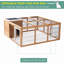 Cage à lapin avec cage principale ouverte-68842048