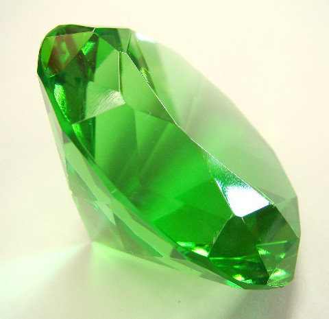 Glass Paper Weight, Green