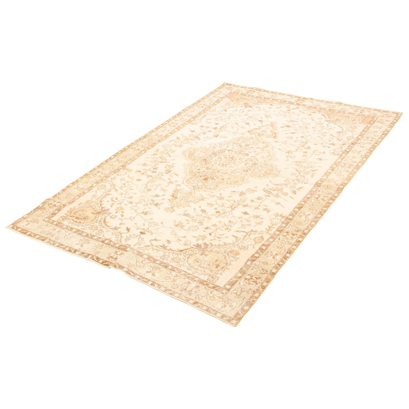 Tapis unique en laine noué à la main de style années 1990 de 5 pi 11 po x 9 pi 10 po Formby