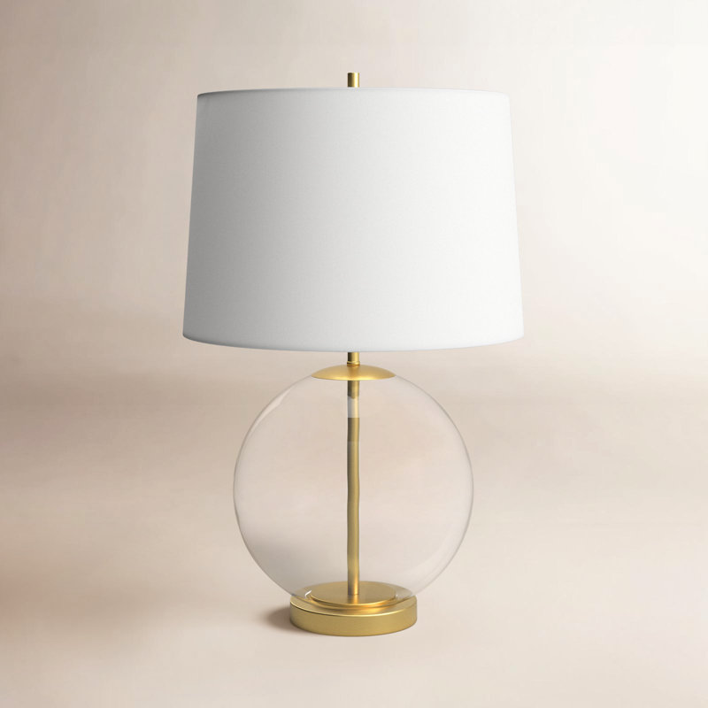 Hurley Glass and Metal Table Lamp with 3-Way Switch