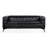 84.06" Tufted PU Leather Sofa with Square Arms and Iron Legs-1640841997