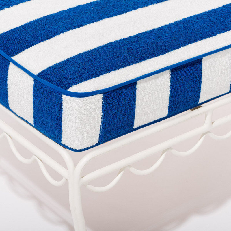 Lounger Towel, Crew Mediterranean Blue Stripe