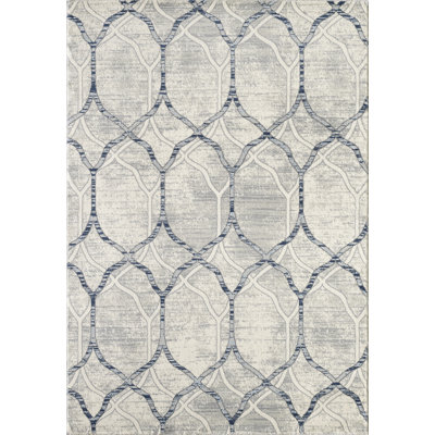 Tapis décoratif Ivoire géométriques Bracy