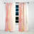 Gold And Pink Soft Wave Fusion II - Modern Curtain - Velvet Room Darkening - 1 panel-107826611
