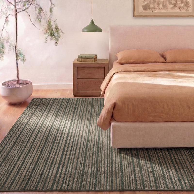 Roche Slim Washable Rug, Forest, 6'7" x 9'2"