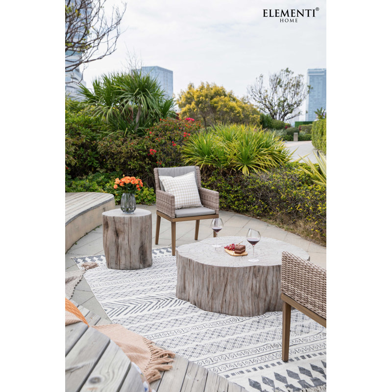 DAINTREE Side Table End Table 49 x 47 x 50.8 cm, Beige 