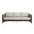 Lenore 84" Curved Wicker Patio Sofa with Cushions