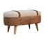Boucle Upholstered Storage Bench