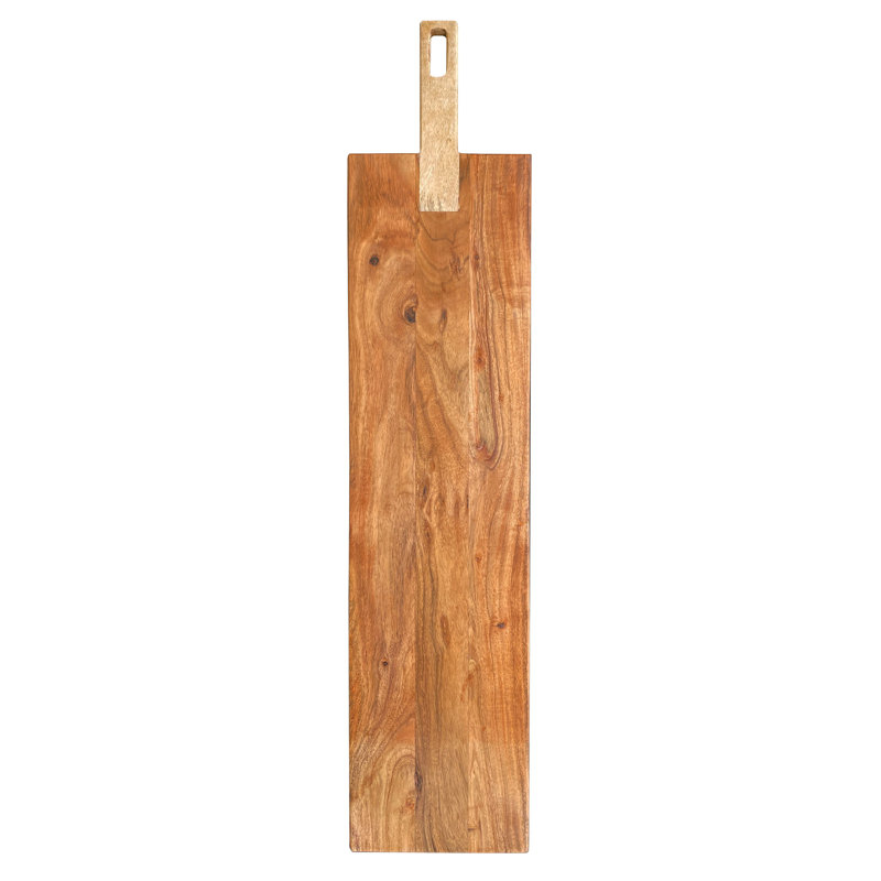 Plateau de service en acacia et bois de manguier avec poignée