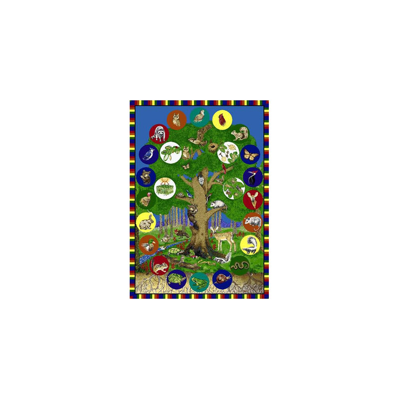 Tapis éducatif arbre de vie, 5 pi 4 po x 7 pi 8 po