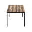 Table basse contemporaine 3 pièces: stratifié brun récupéré et Union noire élégante Union