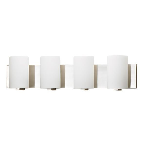 Éclairage pour meuble-lavabo à 4 lumières Abhijeet, Chrome brossé