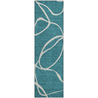 Premium Machine Washable Corum AMF999 Swirls Rug