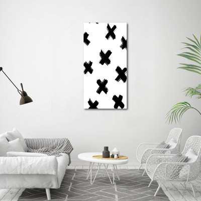 Black And White Spots - Wrapped Canvas Print