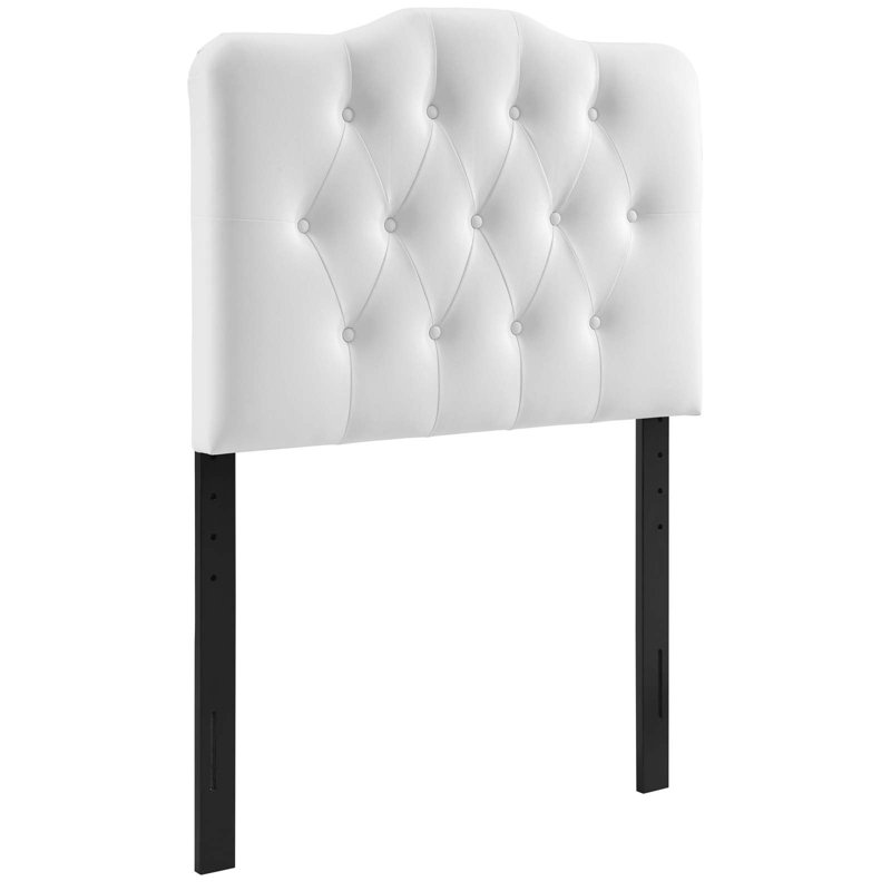 Tête de lit tapissier capitonnée avec des boutons Copper Grove de Modway, Blanc, Simple