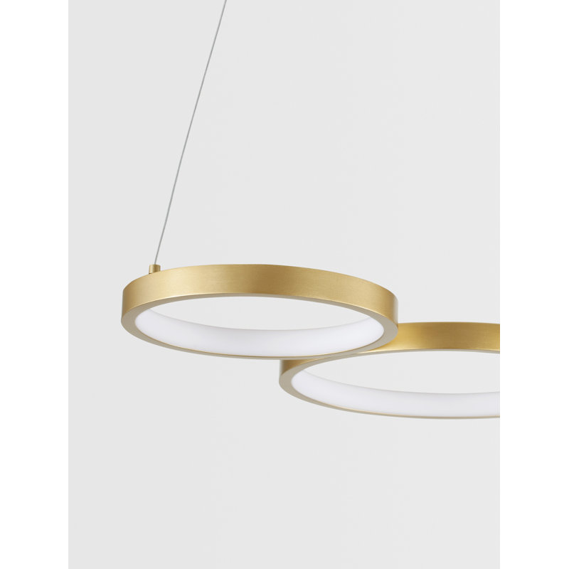 3 - Light Gold LED Unique/Statement Pendant