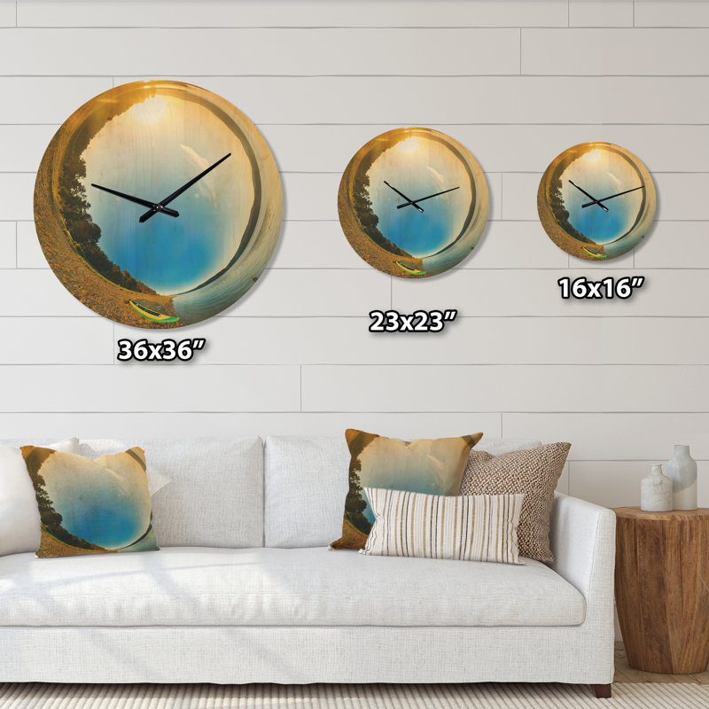 Horloge murale Kayak in River, Moyenne