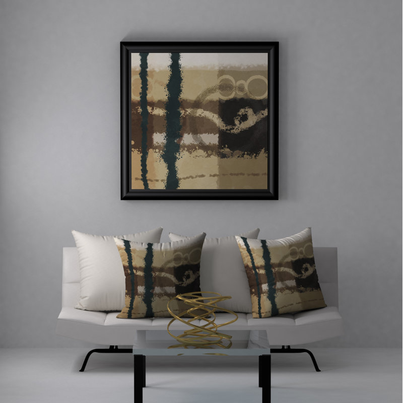 Abstract Reversible Throw Pillow, 18" x 18"