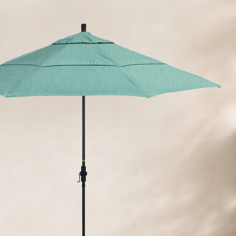 Parasol de marché Broadmeade octogonal Sunbrella, Tissage uni Sunbrella® palette brume