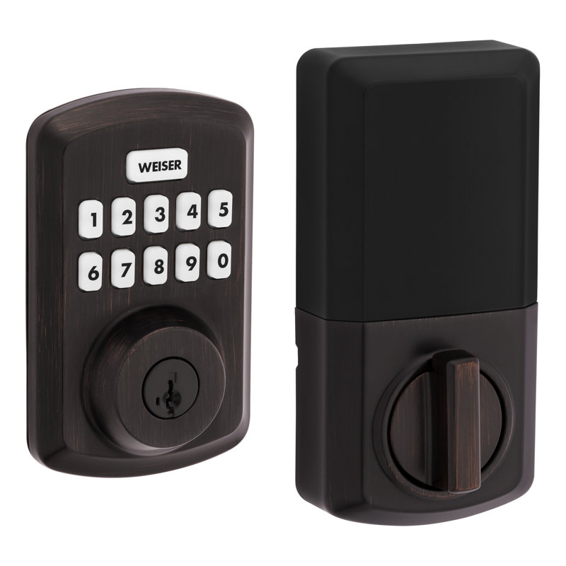 Powerbolt 3 Keyless Entry Door Lock Electronic Deadbolt, Venetian Bronze