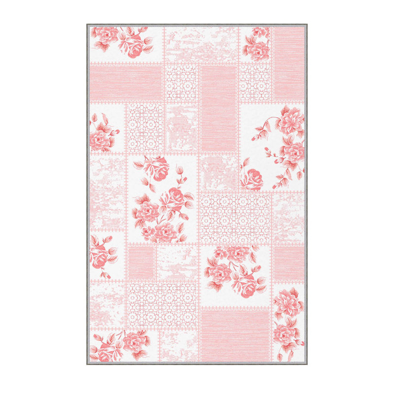 Stylish Hall Carpet, 2.6 x 6.6 Feet, 100% Polyester, 0.3 in Pile Height | Antibacterial, Non-Slip PVC Felt Dot Underside | 3D Digital Print, Machine Washable, Ideal for Entryway & Living Spaces
