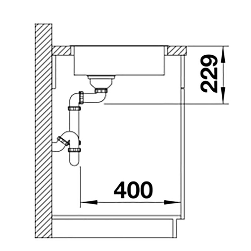 Andano 44 x 22cm Inset Kitchen Sink