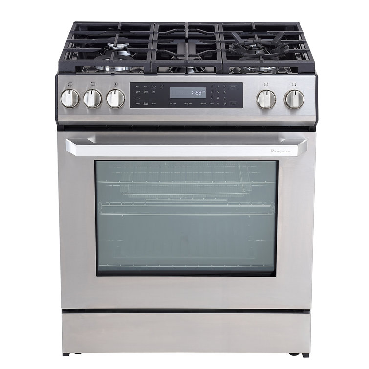 30 Inch Self-Cleaning Gas Range with AirFry and Glass Touch Controls in Stainless Steel