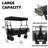 480Lbs Collapsible Wagon With Canopy,Wagon Stroller With 7" All-Terrain Wheels, Lightweight Foldable Wagon, Large Capacity For Camping, Shopping, Sports, And Garden Use,Orange With Mosquito Net-110115651