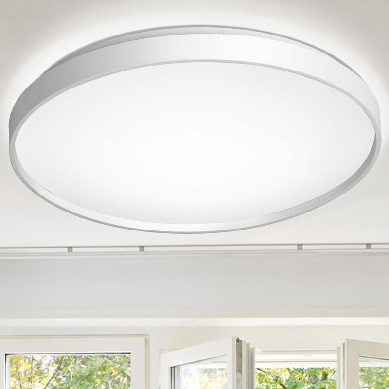 Geza LED Flush Mount, White