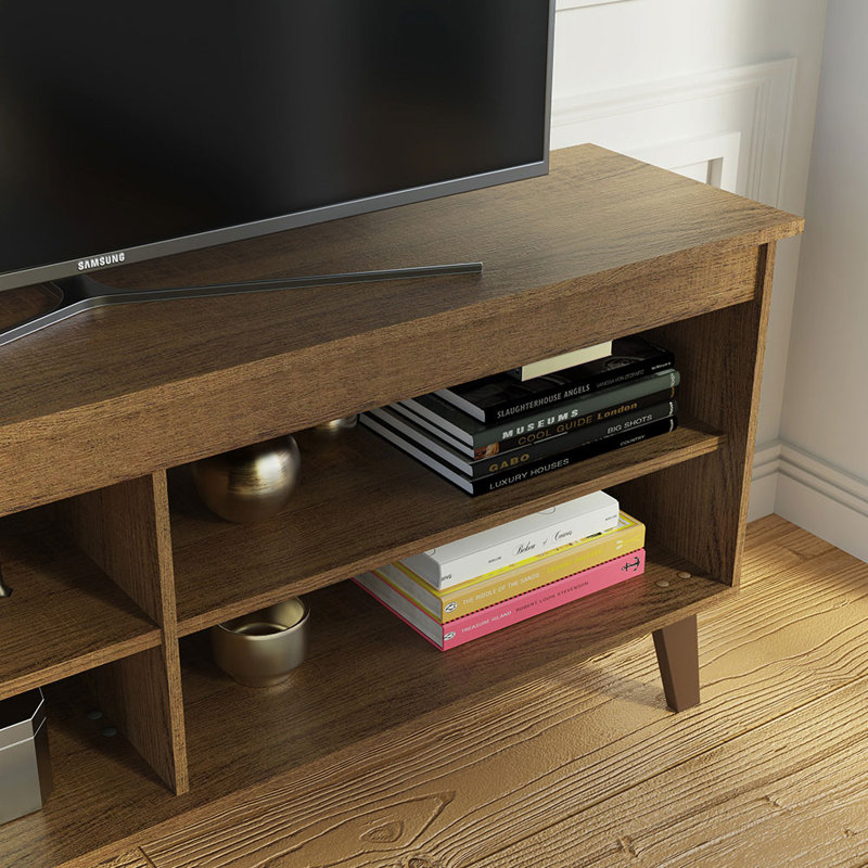 Meuble télé avec 4 tablettes et système de gestion des câbles Marianna