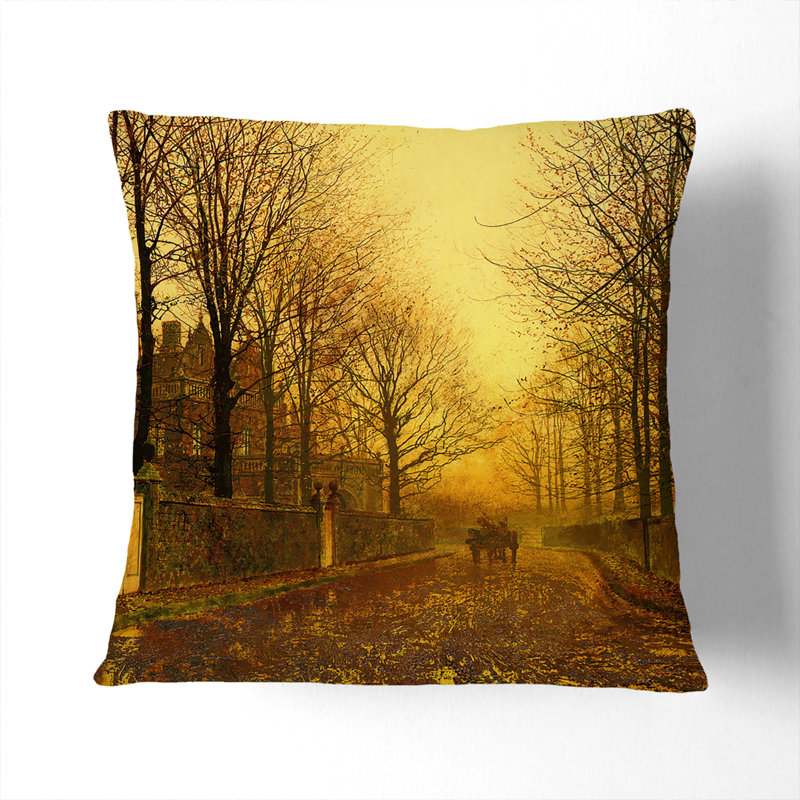 Autumn Evening Square Throw Cushion, 40cm W x 40cm D x 15cm D