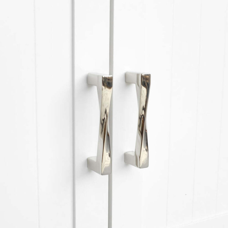 Twist Bar / Handle Pull, Polished Nickel, 12"