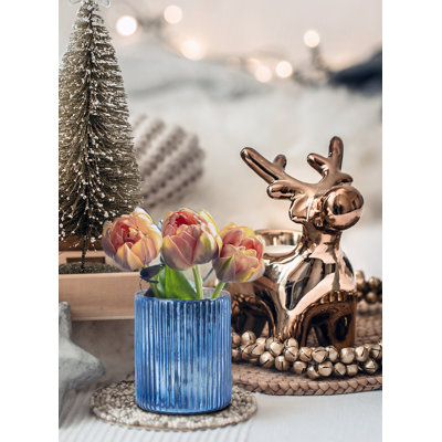 Vase de table en verre Granit