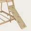 Lit superposé simple au-dessus de grand lit avec filets d'escalade, rampe et garde-corps, structure en bois massif-1888708781