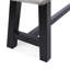 Banc moderne en bois industriel avec sablage gris et métal noir, panneau à lattes, l 63 po x P 14,77 po, H 17,38 po