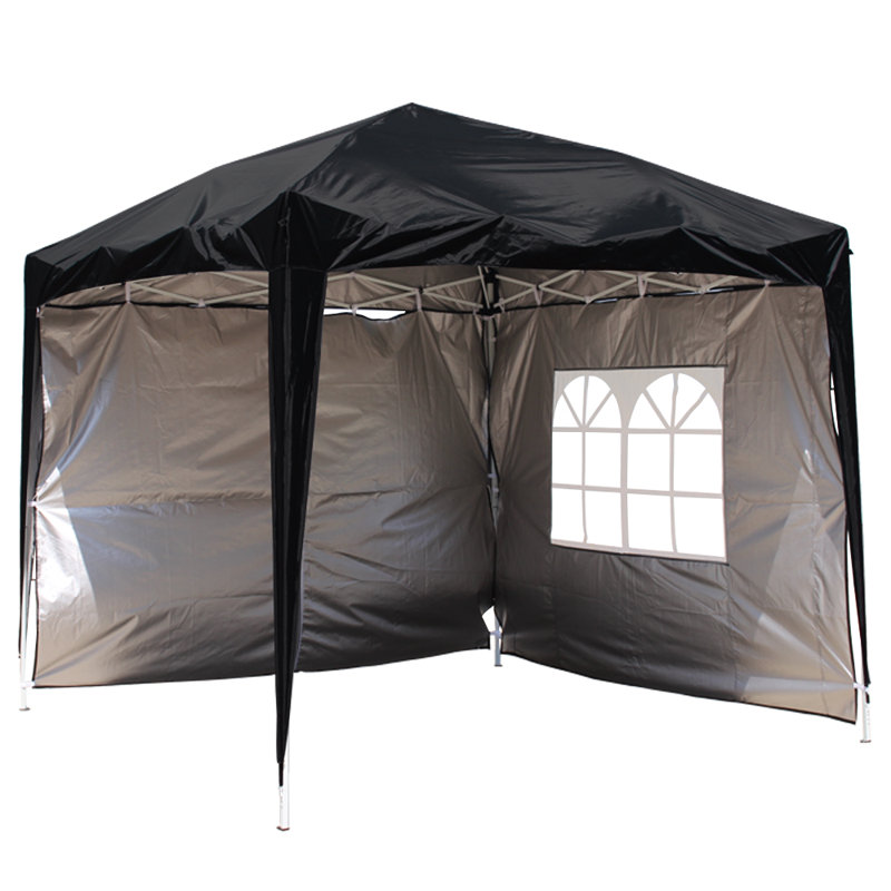 Iserman 2m x 2m Metal Pop-Up Gazebo, Black