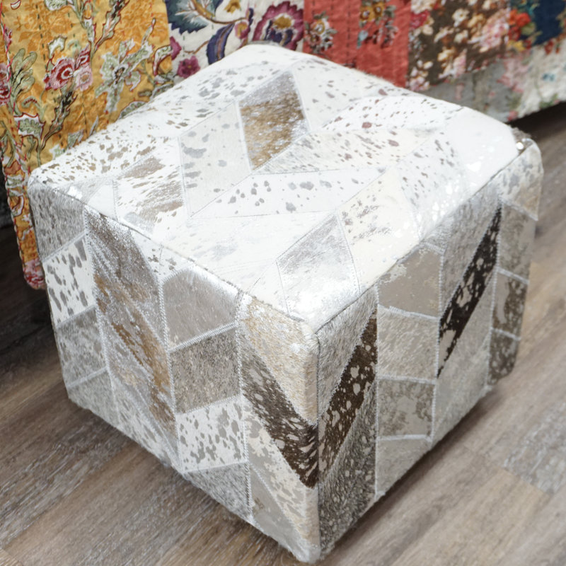 Virginia Leather Ottoman