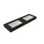 Lavabo de salle de bain mural double 59 po Medunjess, surface solide noire, double lavabo mural-116810372-98387776