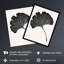 Single Ginkgo Leaf Bold Black Painting Wall Art Print