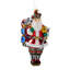 Golfing Santa Glass Ornament