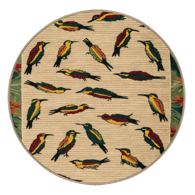  Washable Hawaiian Honeycreepers Hawaiian Area Rug